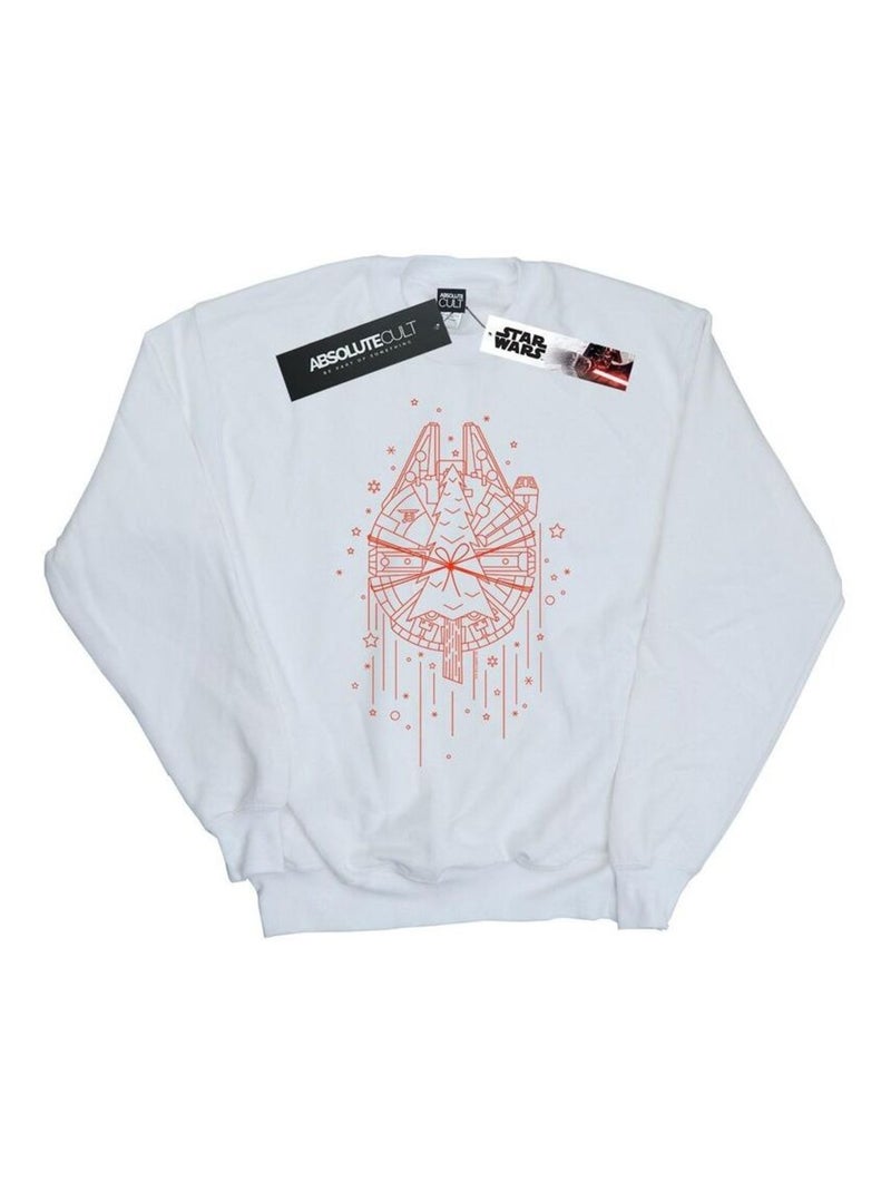 Star Wars - Sweat MILLENNIUM DELIVERY Blanc - Kiabi