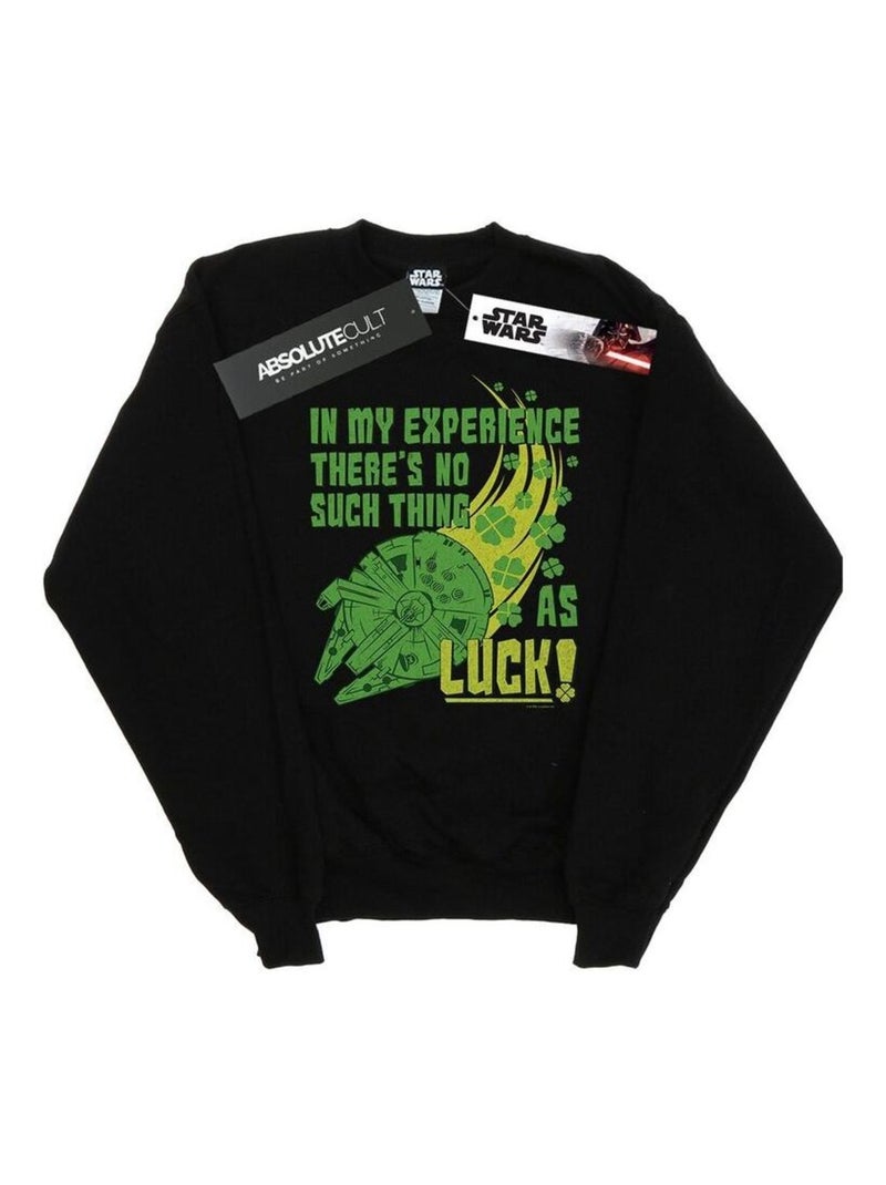 Star Wars - Sweat MILLENNIUM SHAMROCK LUCK Noir - Kiabi