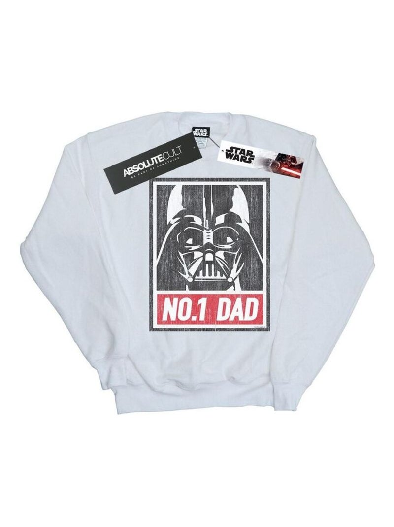 Star Wars - Sweat NUMBER ONE DAD Blanc - Kiabi