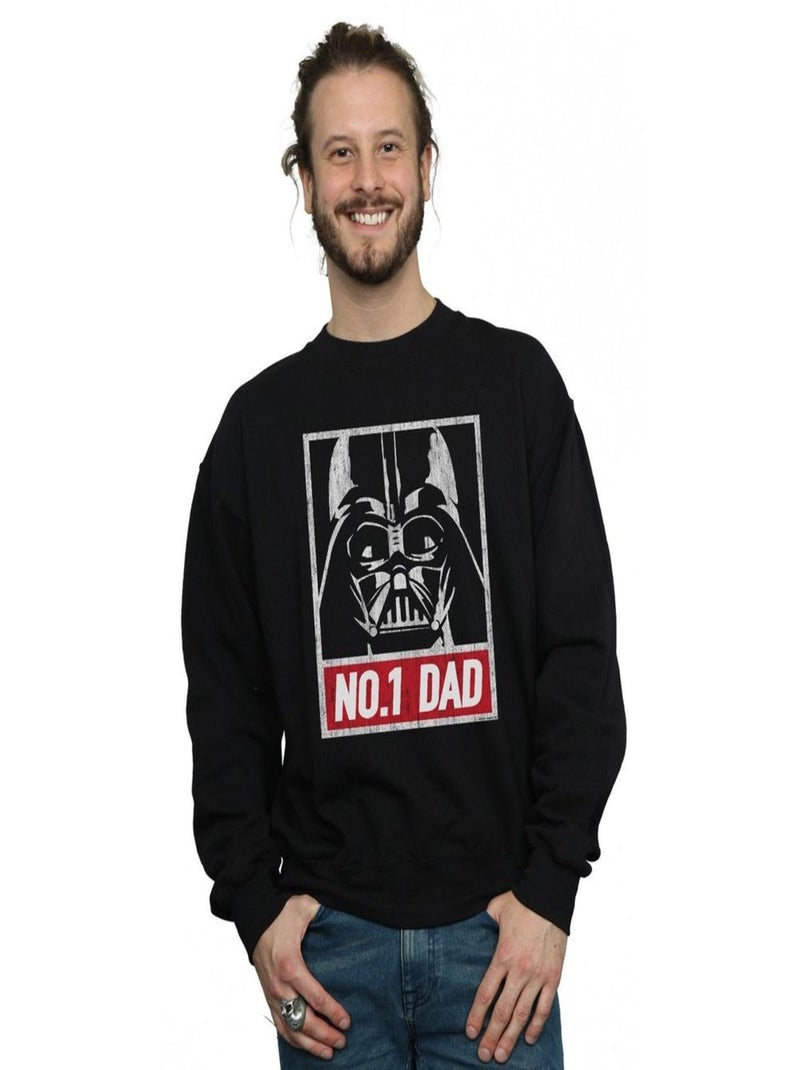 Star Wars - Sweat NUMBER ONE DAD Noir - Kiabi