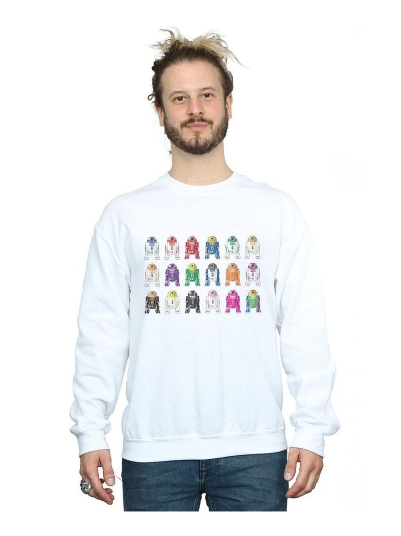 Star Wars - Sweat R2 UNITS Blanc - Kiabi
