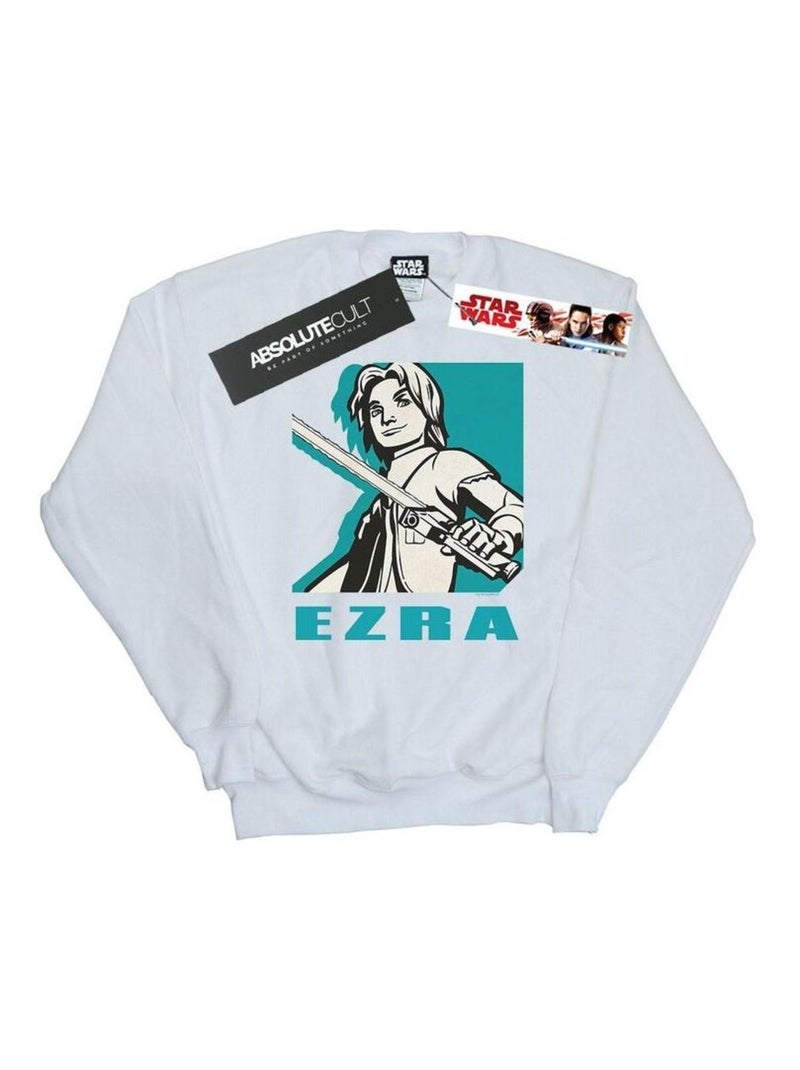 Star Wars - Sweat REBELS EZRA Blanc - Kiabi