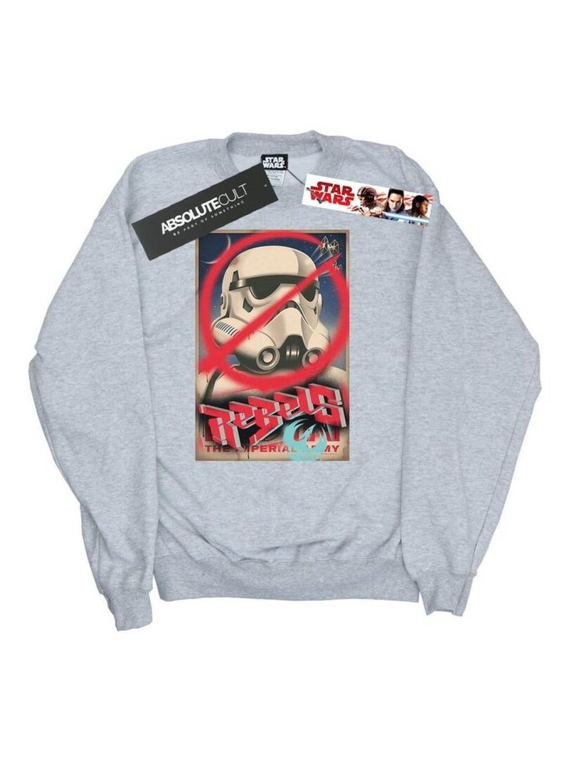Star Wars - Sweat REBELS Gris chiné - Kiabi