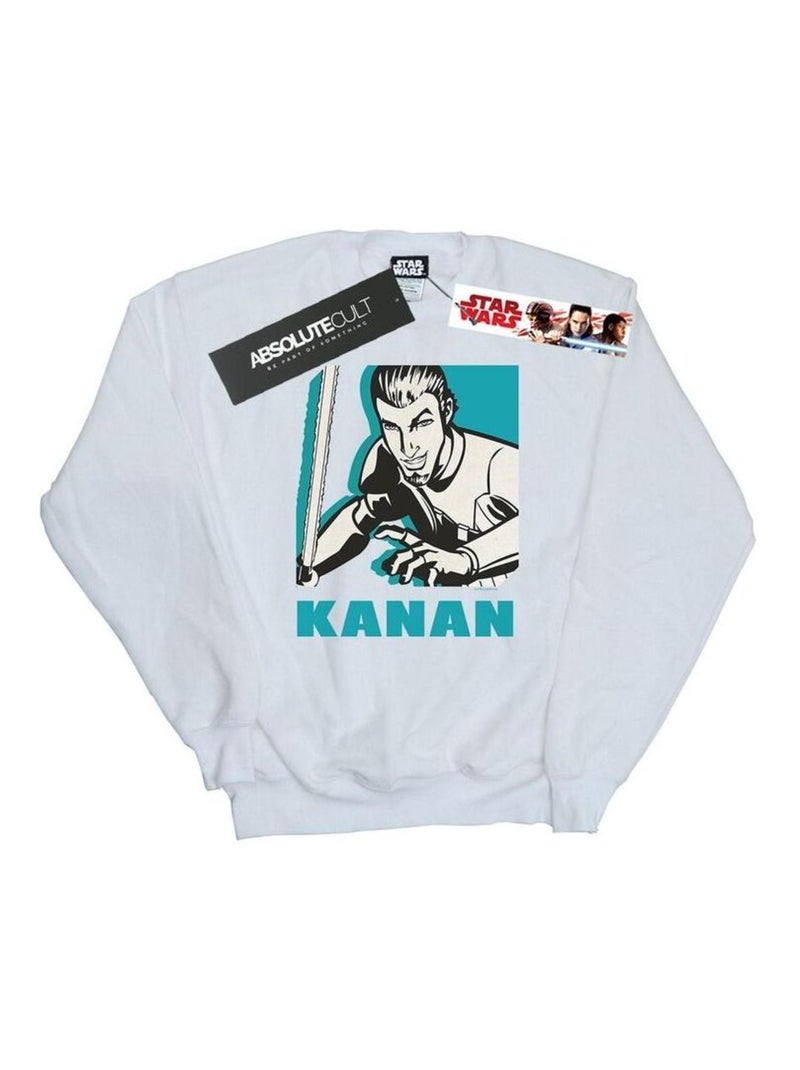 Star Wars - Sweat REBELS KANAN Blanc - Kiabi