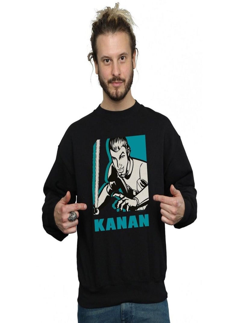 Star Wars - Sweat REBELS KANAN Noir - Kiabi