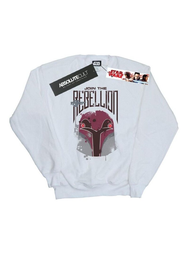 Star Wars - Sweat REBELS REBELLION Blanc - Kiabi