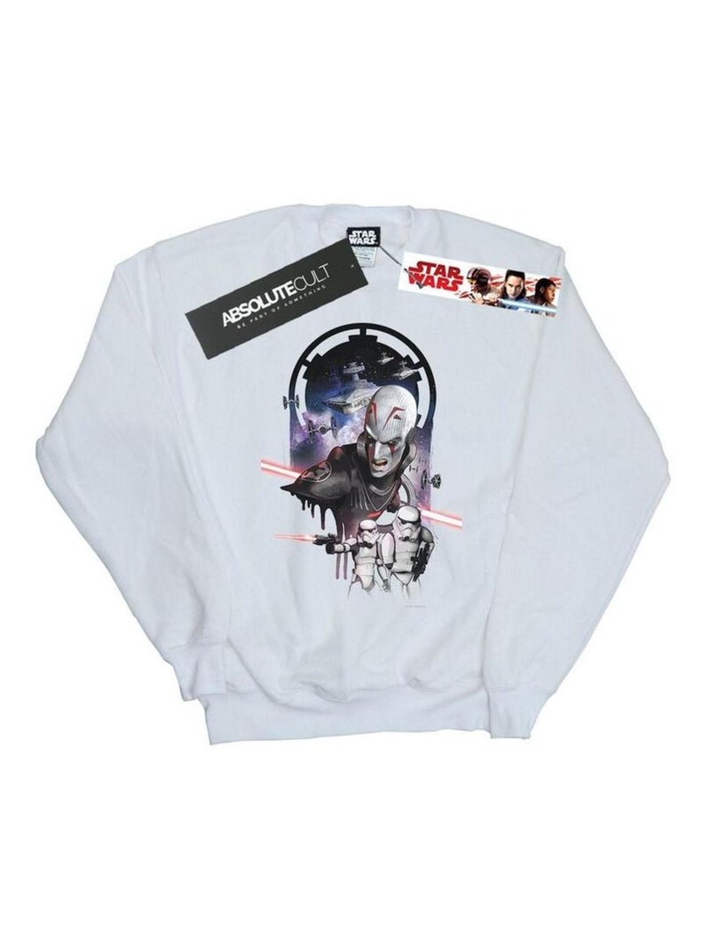 Star Wars - Sweat REBELS THE GRAND INQUISITOR Blanc - Kiabi