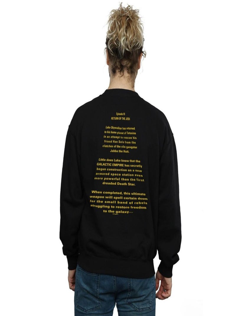 Star Wars - Sweat RETURN OF THE JEDI OPENING CRAWL Noir - Kiabi