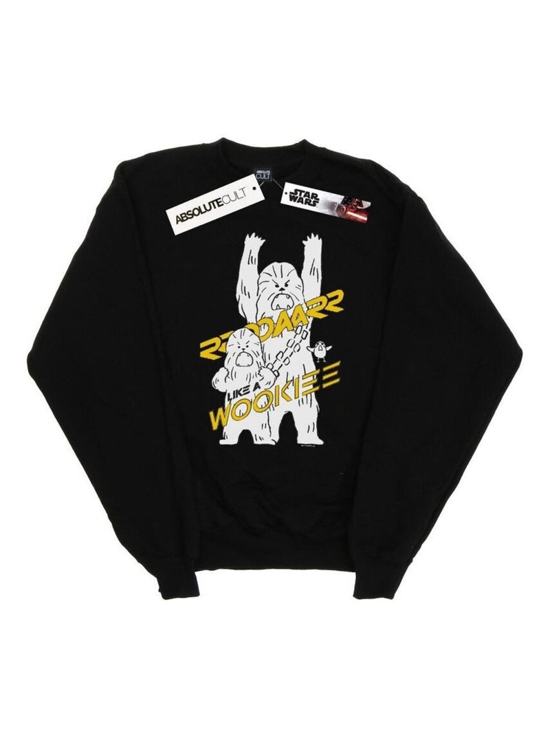 Star Wars - Sweat ROAR LIKE A WOOKIEE Noir - Kiabi
