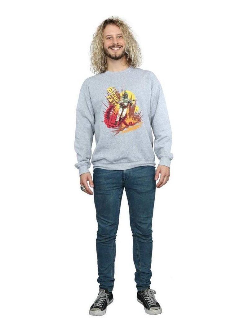 Star Wars - Sweat ROCKET POWERED Gris chiné - Kiabi