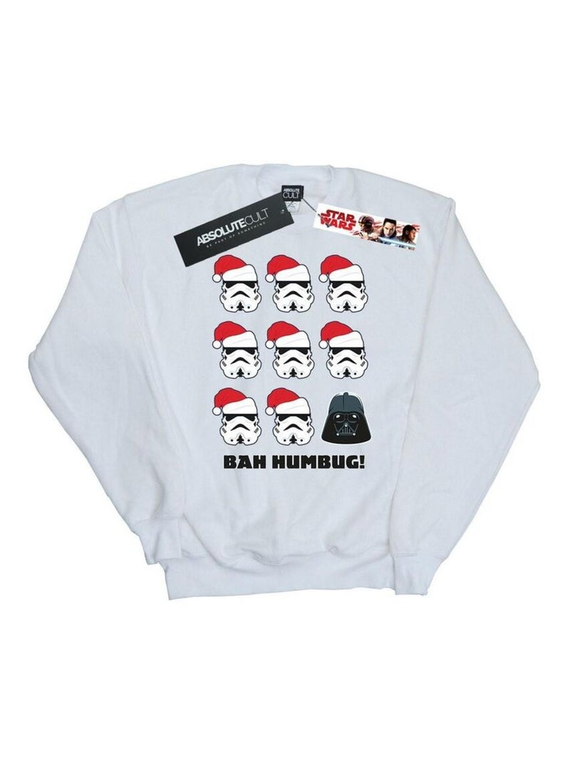 Star Wars - Sweat style Noël HUMBUG Blanc - Kiabi
