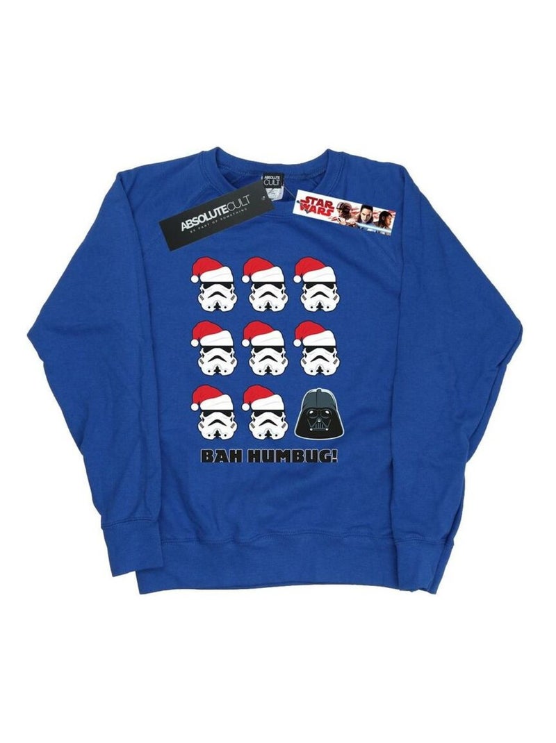 Star Wars - Sweat style Noël HUMBUG Bleu roi - Kiabi