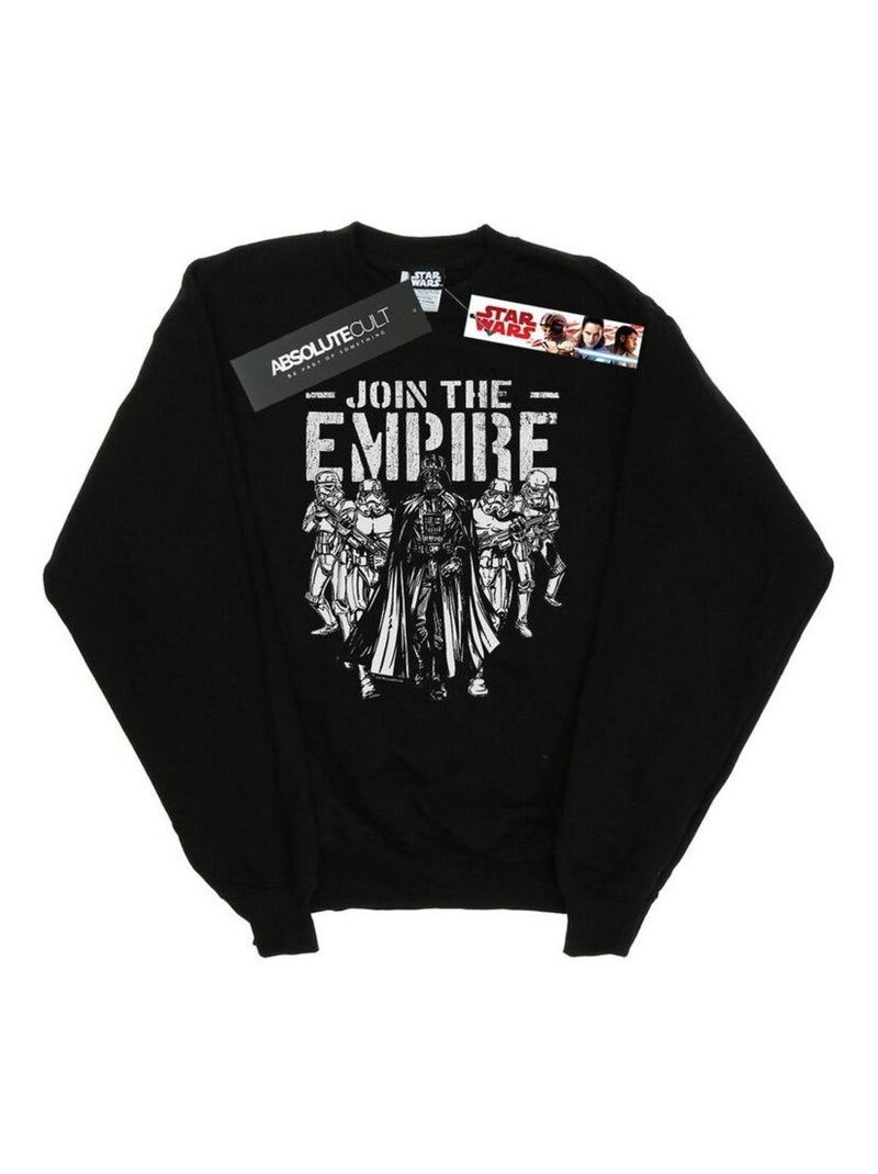Star Wars - Sweat SUPPORT THE TROOPS Noir - Kiabi