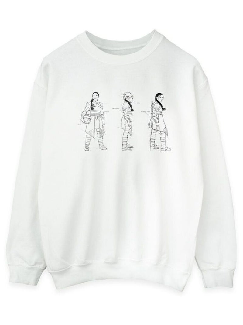 Star Wars - Sweat THE BOOK OF BOBA FETT Blanc - Kiabi
