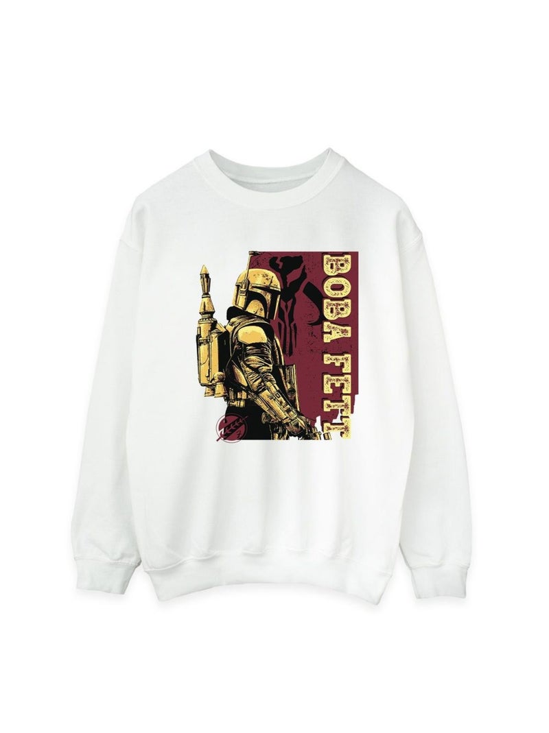 Star Wars - Sweat THE BOOK OF BOBA FETT Blanc - Kiabi