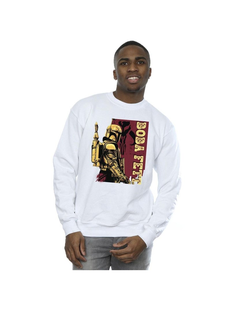 Star Wars - Sweat THE BOOK OF BOBA FETT Blanc - Kiabi