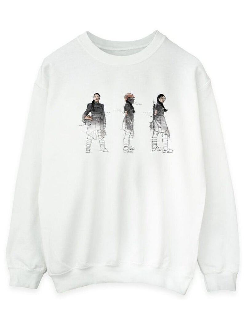 Star Wars - Sweat THE BOOK OF BOBA FETT Blanc - Kiabi
