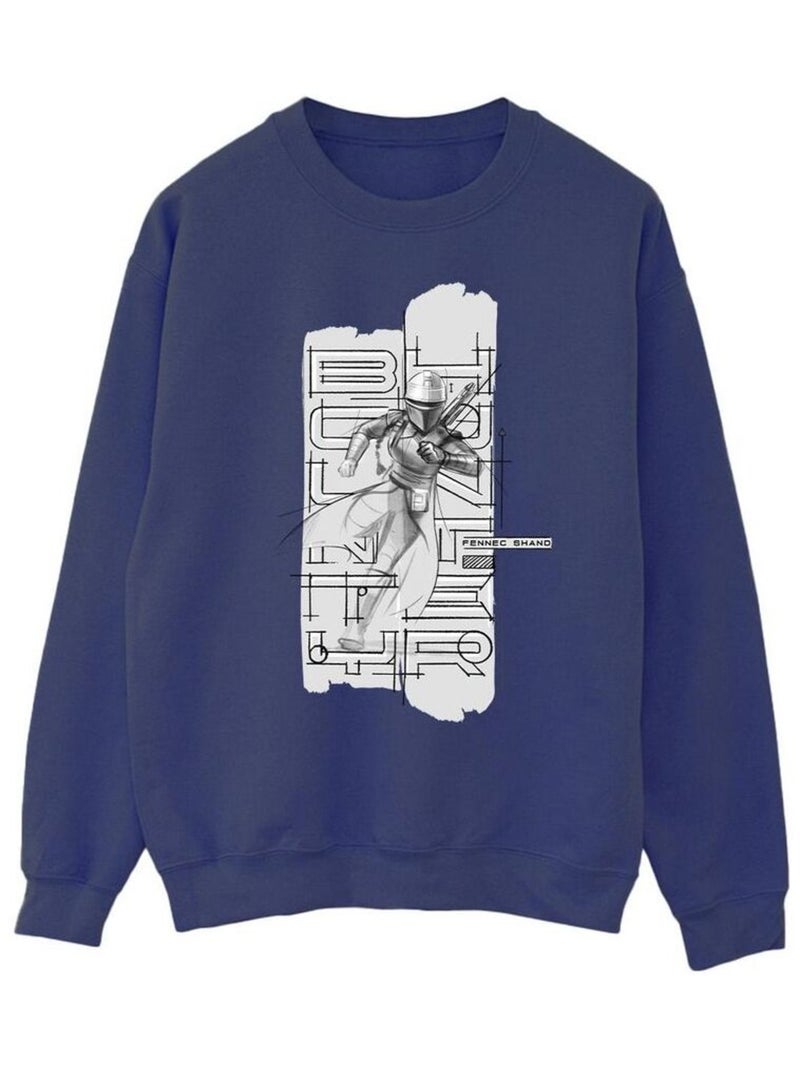 Star Wars - Sweat THE BOOK OF BOBA FETT Bleu marine - Kiabi