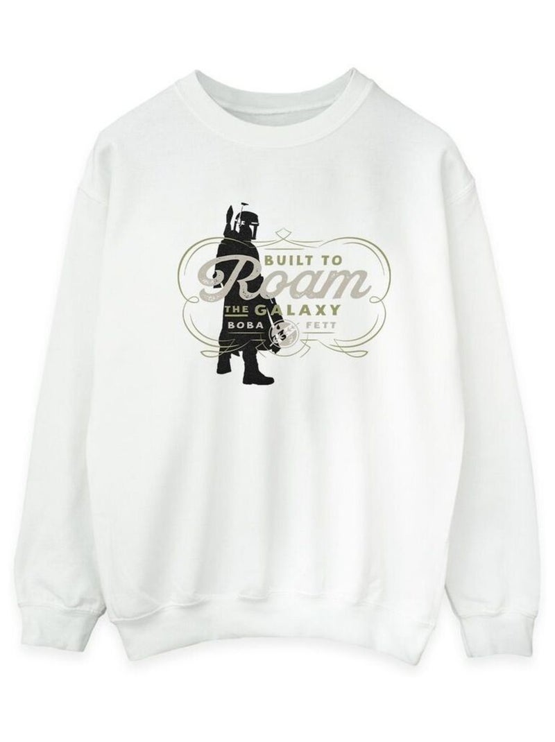 Star Wars - Sweat THE BOOK OF BOBA FETT BUILT TO ROAM Blanc - Kiabi