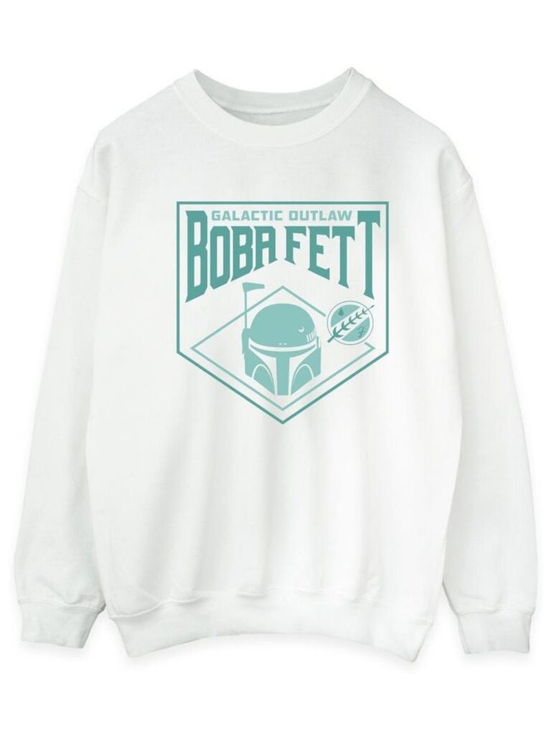 Star Wars - Sweat THE BOOK OF BOBA FETT GALACTIC Blanc - Kiabi