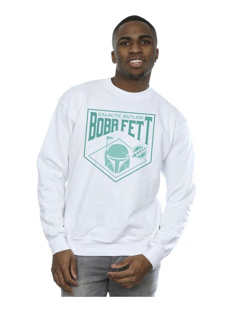 Star Wars - Sweat THE BOOK OF BOBA FETT GALACTIC Blanc - Kiabi