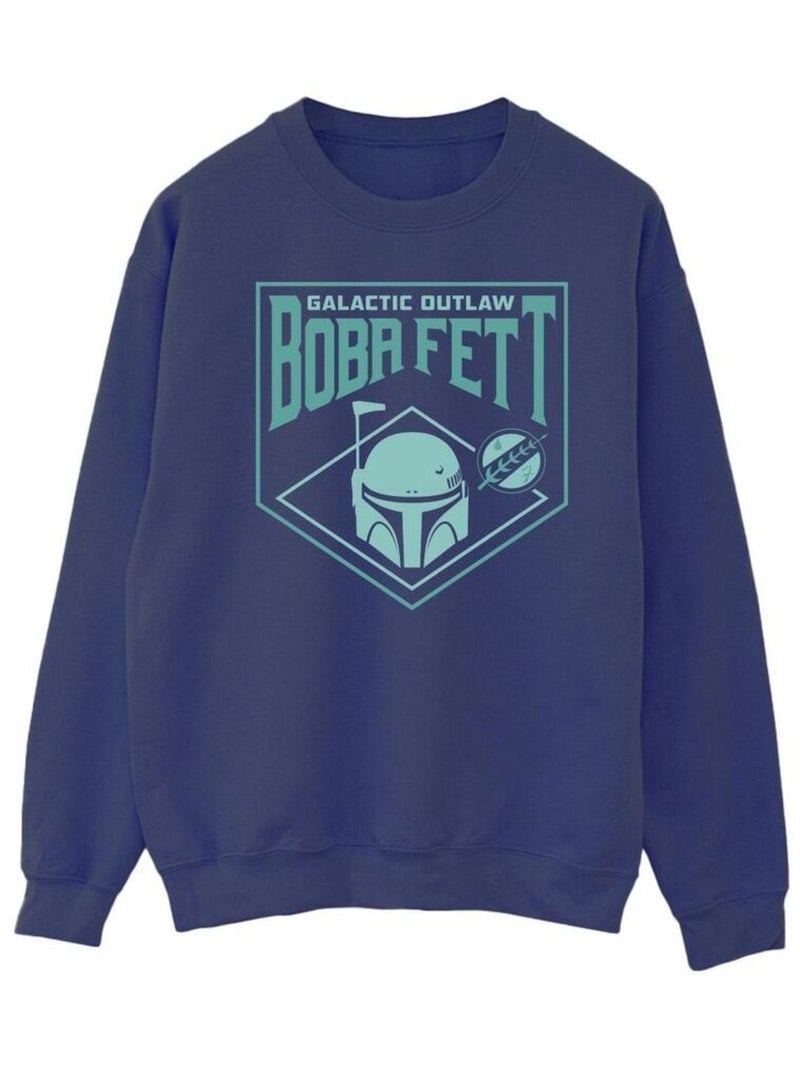 Star Wars - Sweat THE BOOK OF BOBA FETT GALACTIC Bleu marine - Kiabi