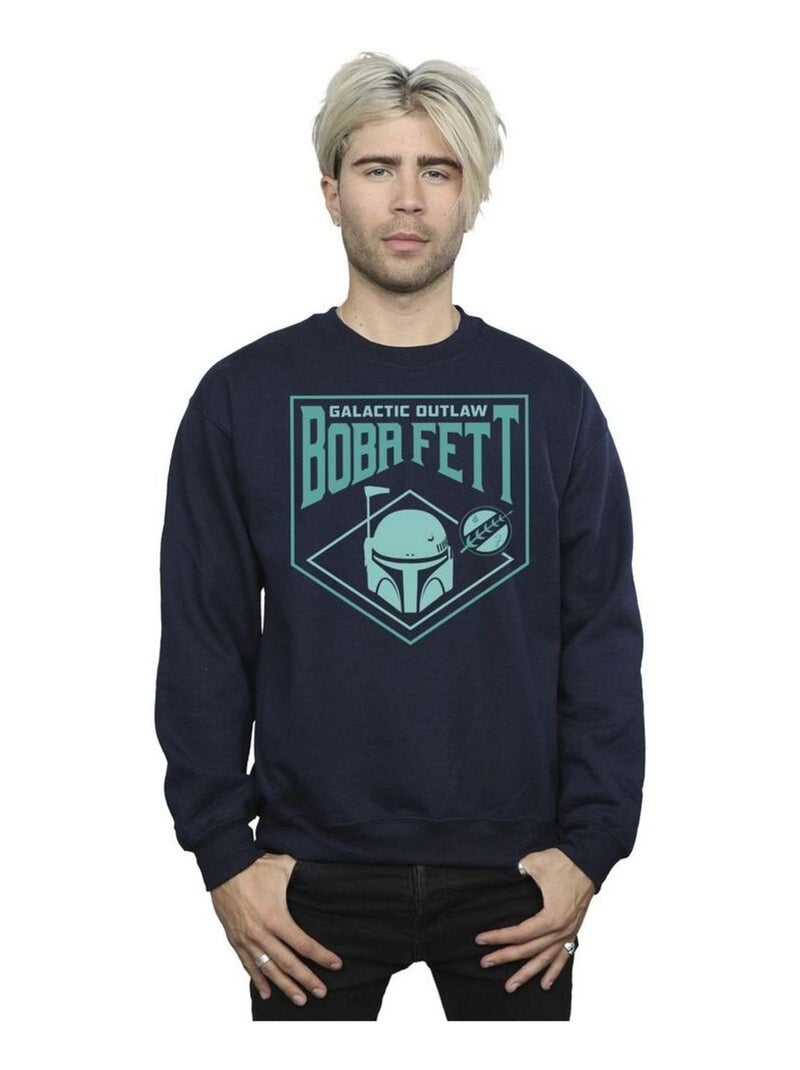 Star Wars - Sweat THE BOOK OF BOBA FETT GALACTIC Bleu marine - Kiabi