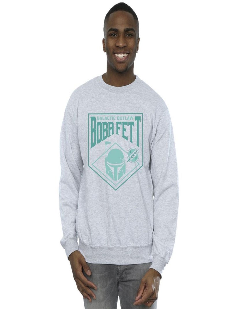 Star Wars - Sweat THE BOOK OF BOBA FETT GALACTIC Gris chiné - Kiabi
