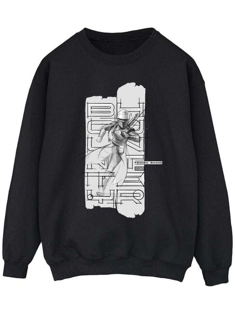 Star Wars - Sweat THE BOOK OF BOBA FETT Noir - Kiabi