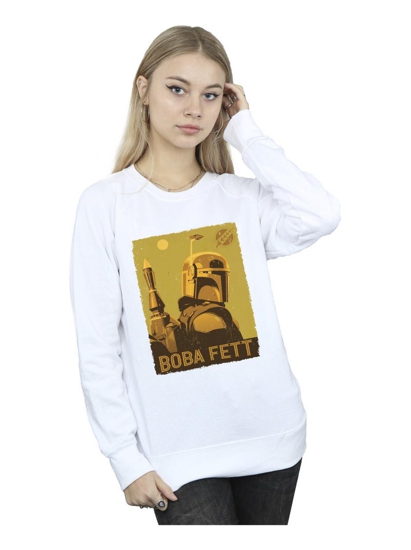 Star Wars - Sweat THE BOOK OF BOBA FETT PLANETARY STARE Blanc - Kiabi