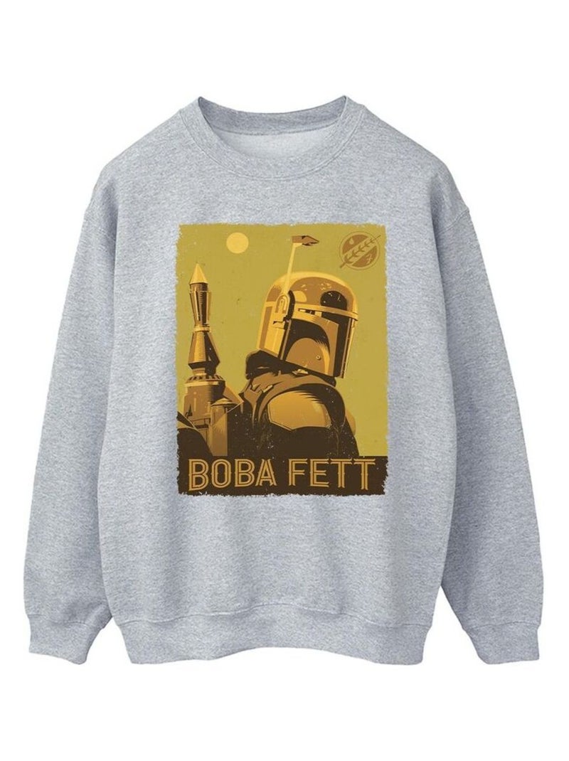 Star Wars - Sweat THE BOOK OF BOBA FETT PLANETARY STARE Gris chiné - Kiabi