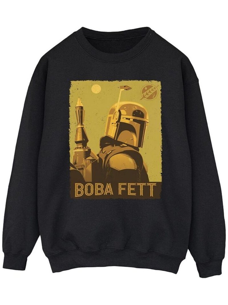 Star Wars - Sweat THE BOOK OF BOBA FETT PLANETARY STARE Noir - Kiabi