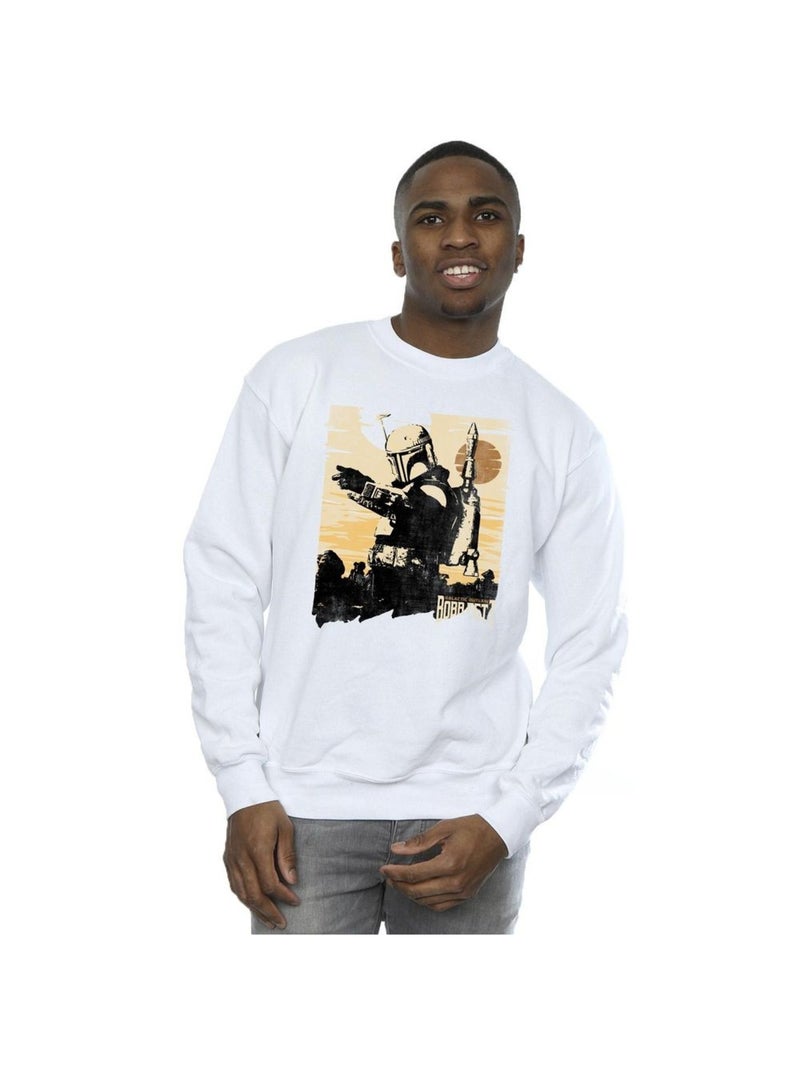 Star Wars - Sweat THE BOOK OF BOBA FETT POINTS Blanc - Kiabi