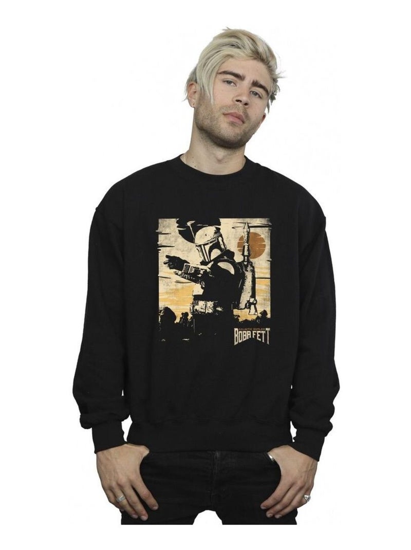 Star Wars - Sweat THE BOOK OF BOBA FETT POINTS Noir - Kiabi