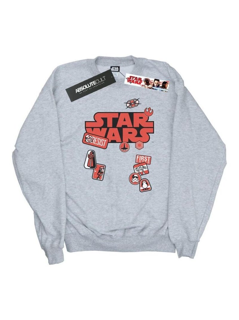 Star Wars - Sweat THE LAST JEDI Gris chiné - Kiabi