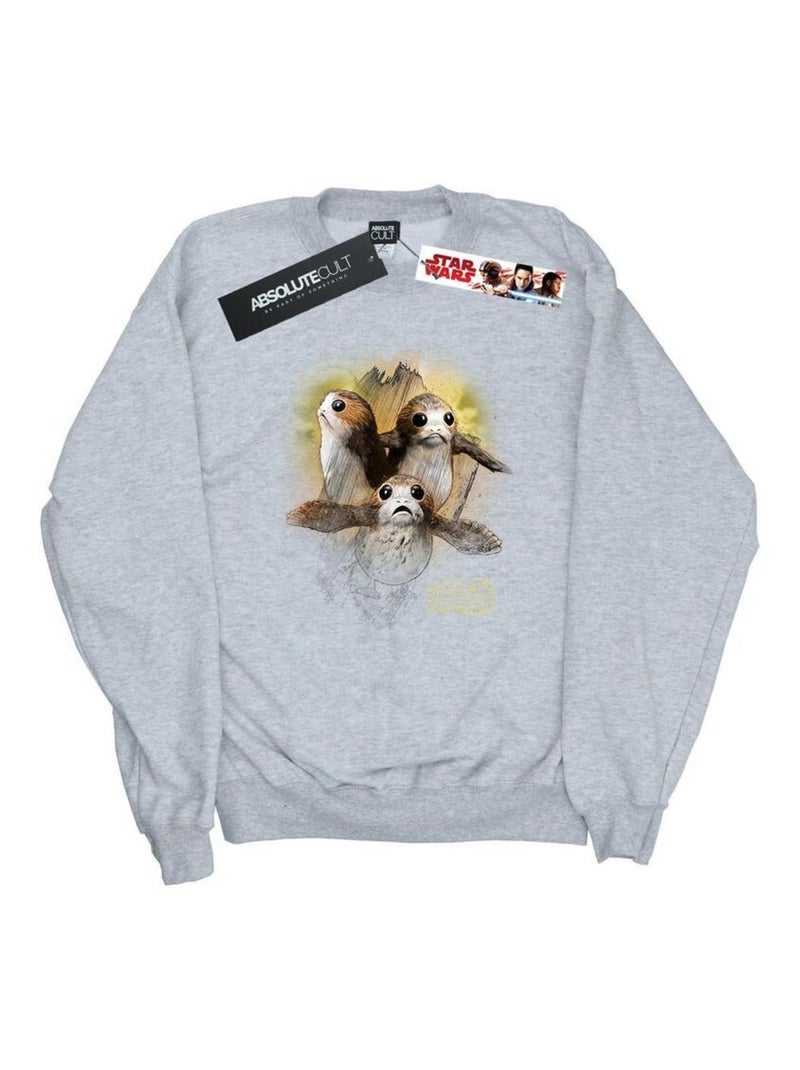 Star Wars - Sweat THE LAST JEDI Gris chiné - Kiabi