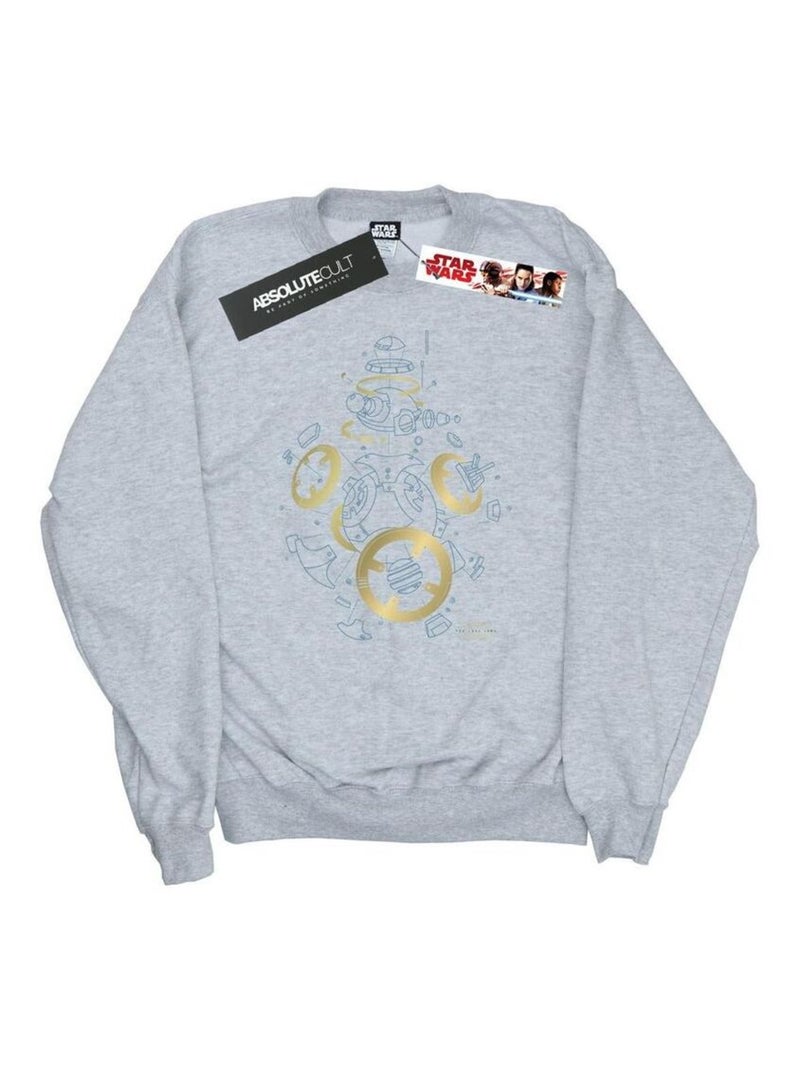 Star Wars - Sweat THE LAST JEDI Gris chiné - Kiabi
