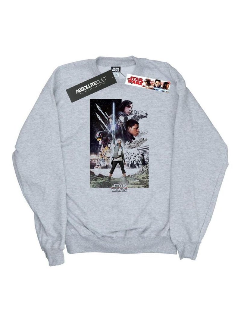 Star Wars - Sweat THE LAST JEDI Gris chiné - Kiabi