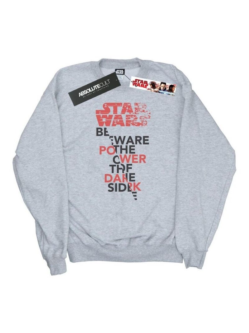 Star Wars - Sweat THE LAST JEDI POWER OF THE DARK SIDE Gris chiné - Kiabi