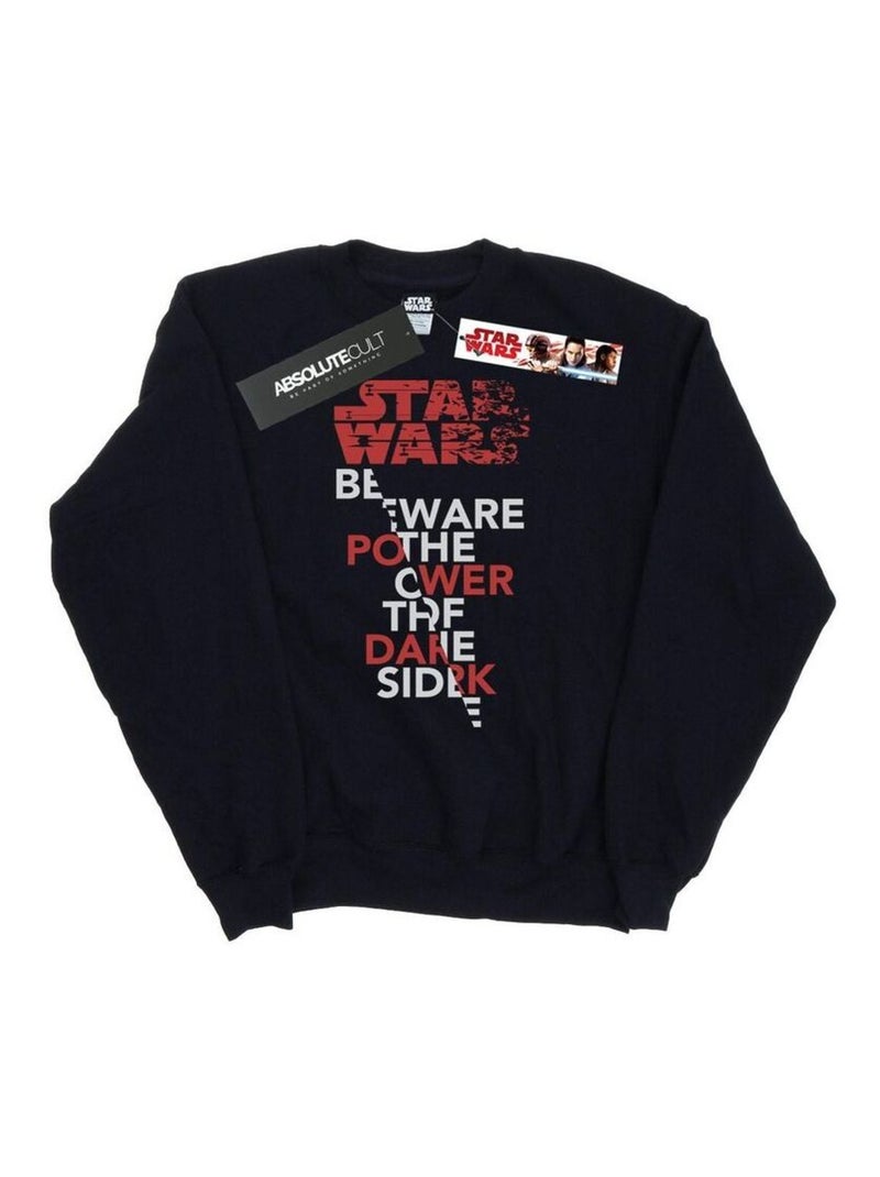 Star Wars - Sweat THE LAST JEDI POWER OF THE DARK SIDE Noir - Kiabi