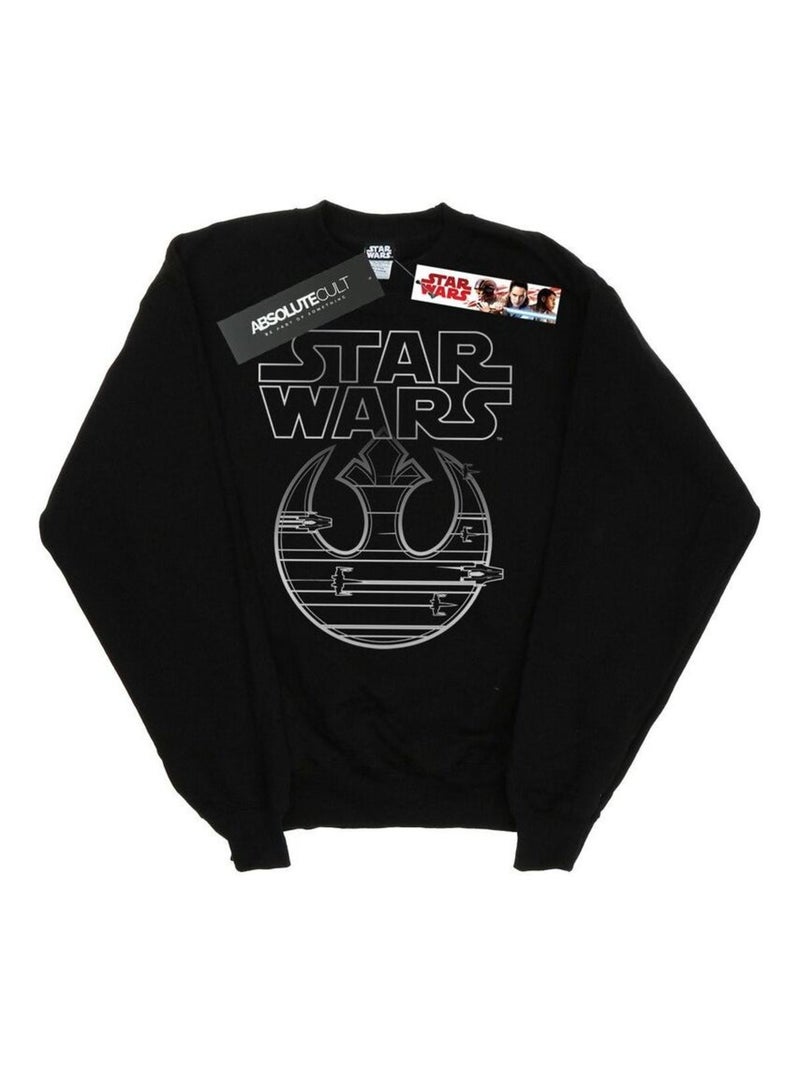 Star Wars - Sweat THE LAST JEDI RESISTANCE Noir - Kiabi