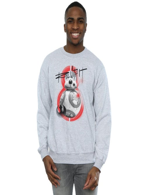 Star Wars - Sweat THE LAST JEDI ROLL WITH IT - Kiabi Star Wars - Sweat THE LAST JEDI ROLL WITH IT - Kiabi