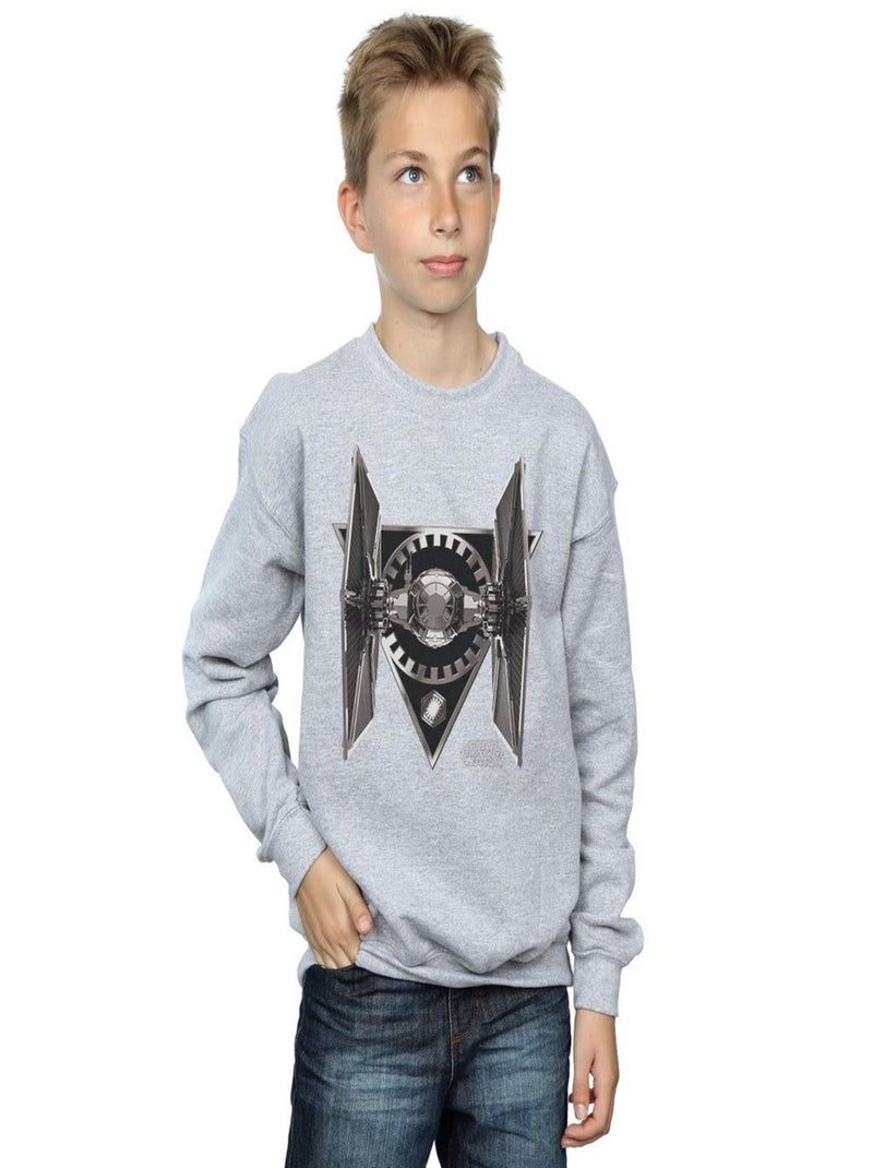 Star Wars - Sweat THE LAST JEDI TIE FIGHTER Gris chiné - Kiabi