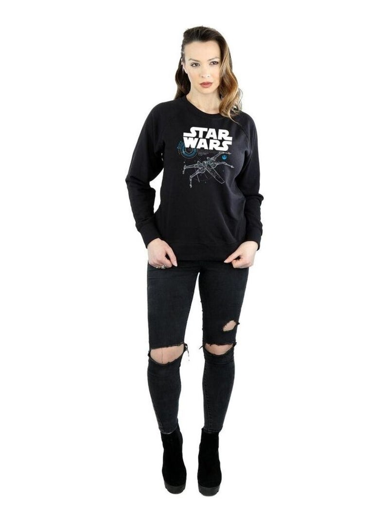 Star Wars - Sweat THE LAST JEDI X-WING Noir - Kiabi