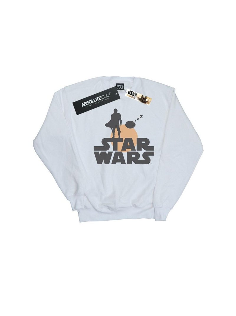 Star Wars - Sweat THE MANDALORIAN AND THE CHILD Blanc - Kiabi