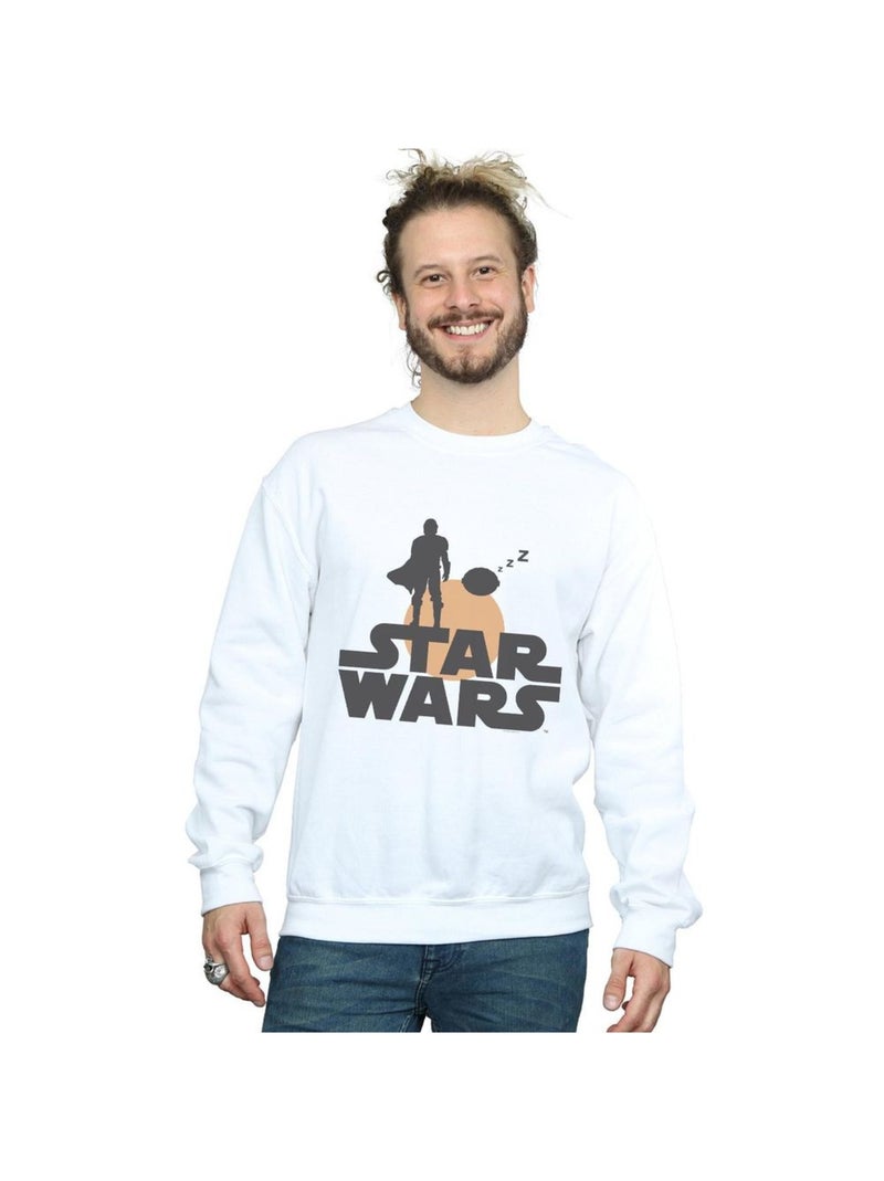Star Wars - Sweat THE MANDALORIAN AND THE CHILD Blanc - Kiabi