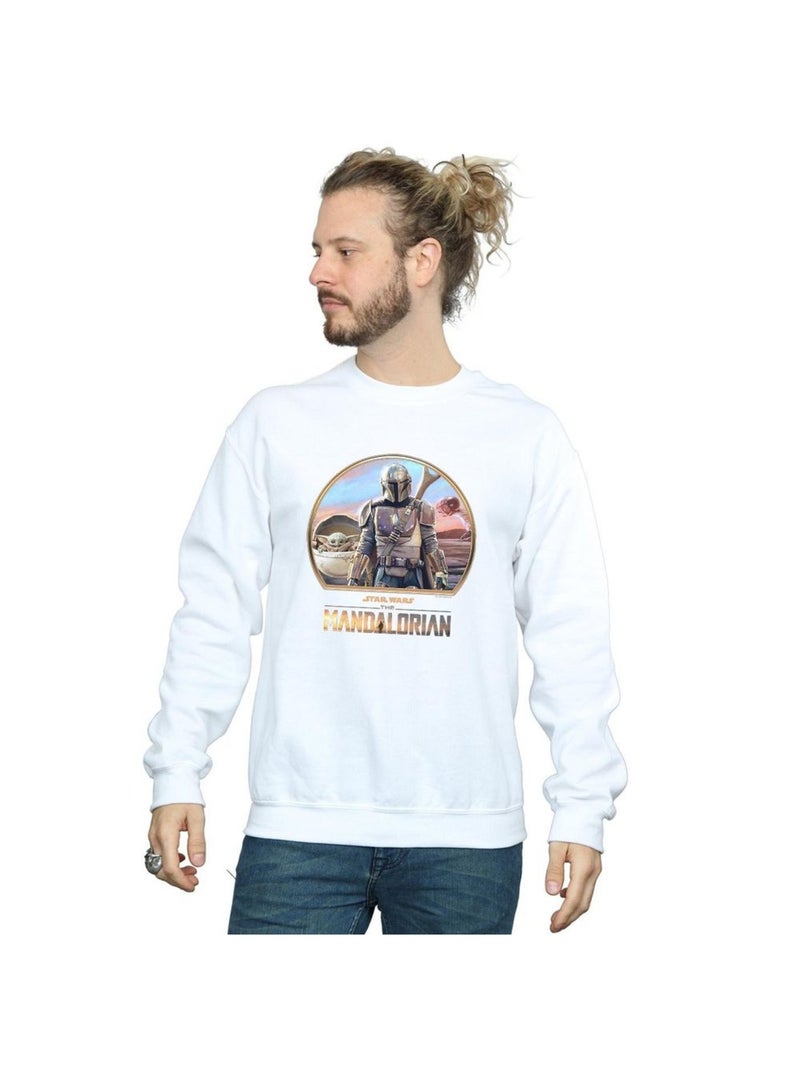 Star Wars - Sweat THE MANDALORIAN AND THE CHILD Blanc - Kiabi