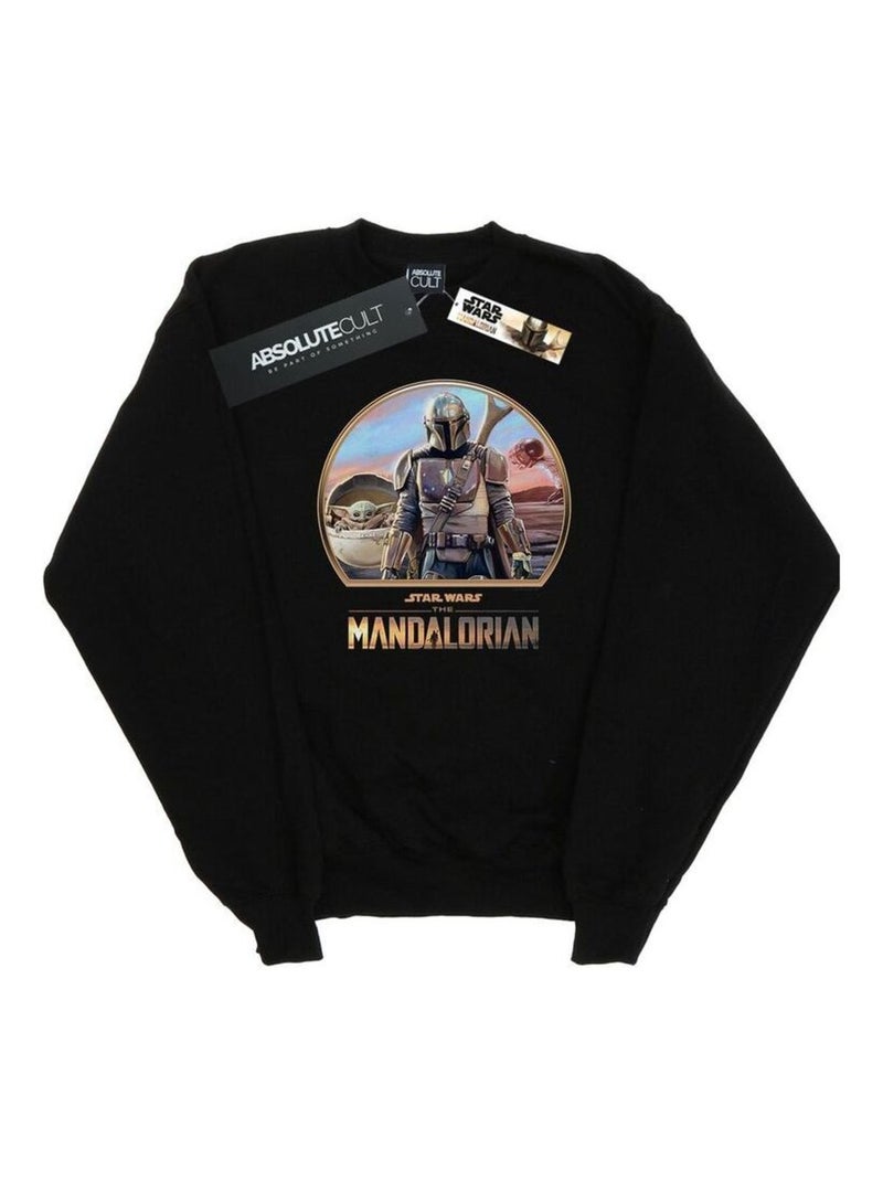 Star Wars - Sweat THE MANDALORIAN AND THE CHILD Noir - Kiabi