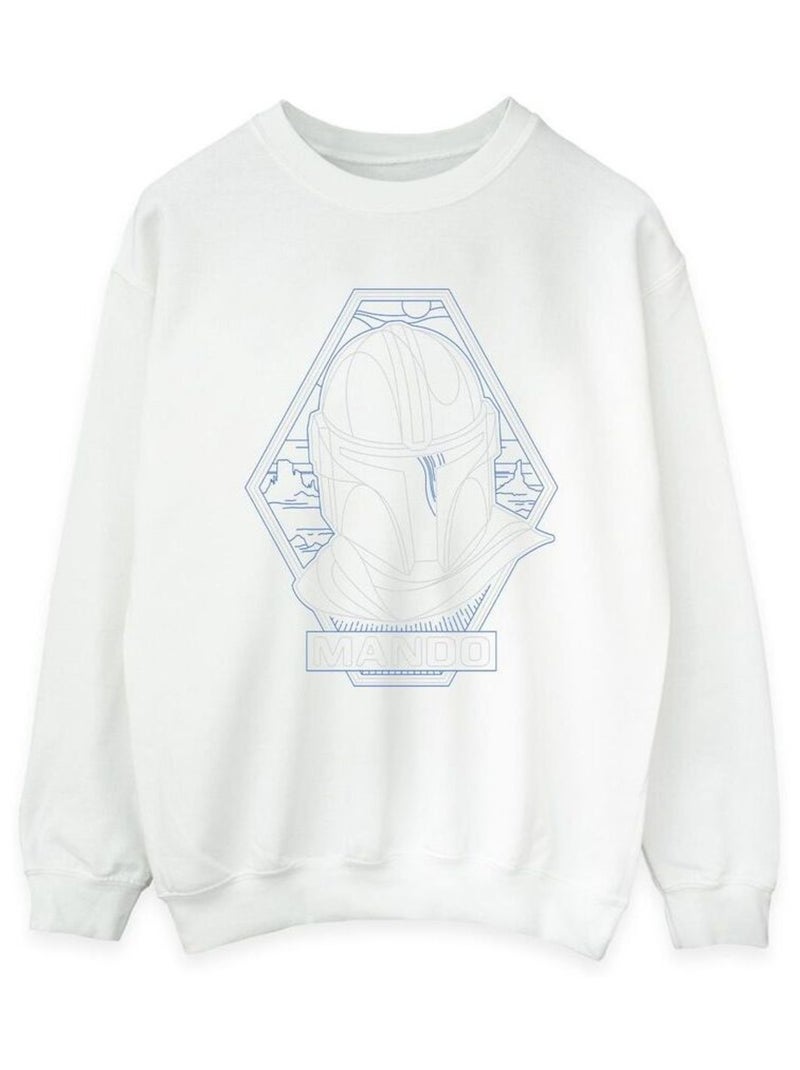Star Wars - Sweat THE MANDALORIAN Blanc - Kiabi