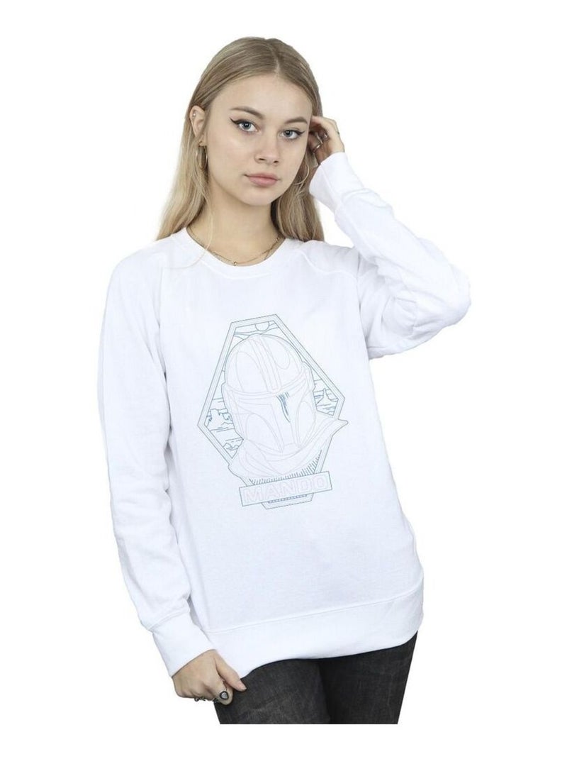 Star Wars - Sweat THE MANDALORIAN Blanc - Kiabi